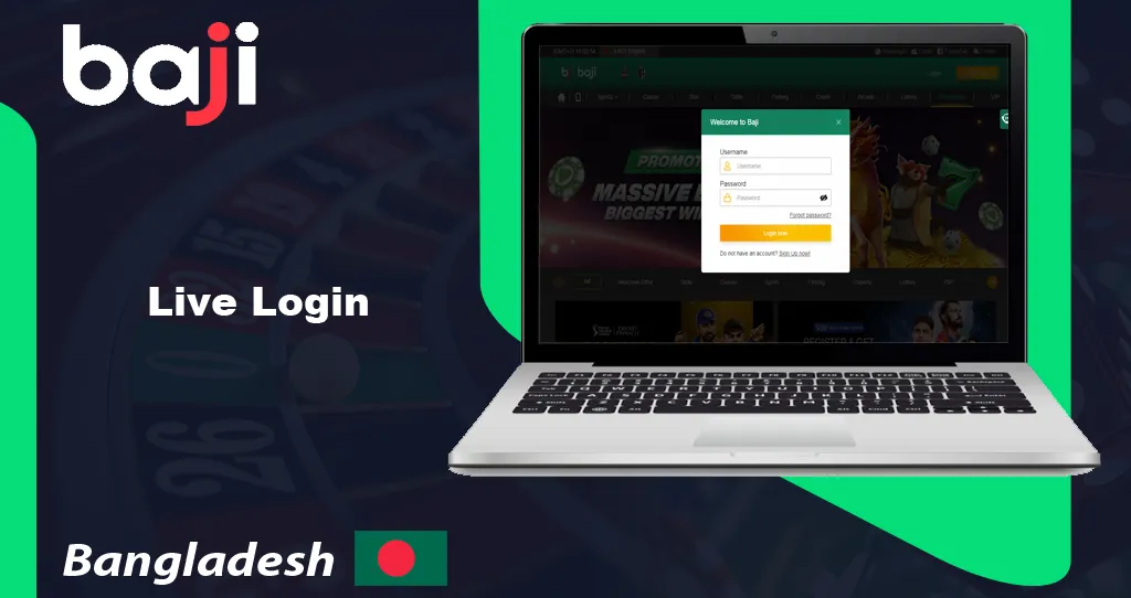 baji live reset password