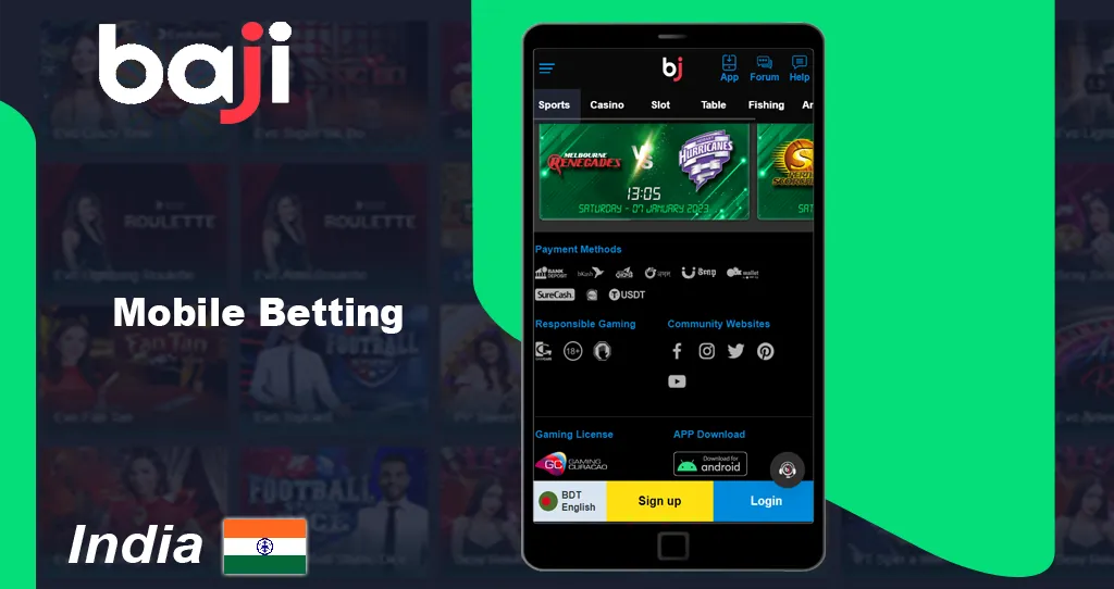 Mobile Betting on Baji Live